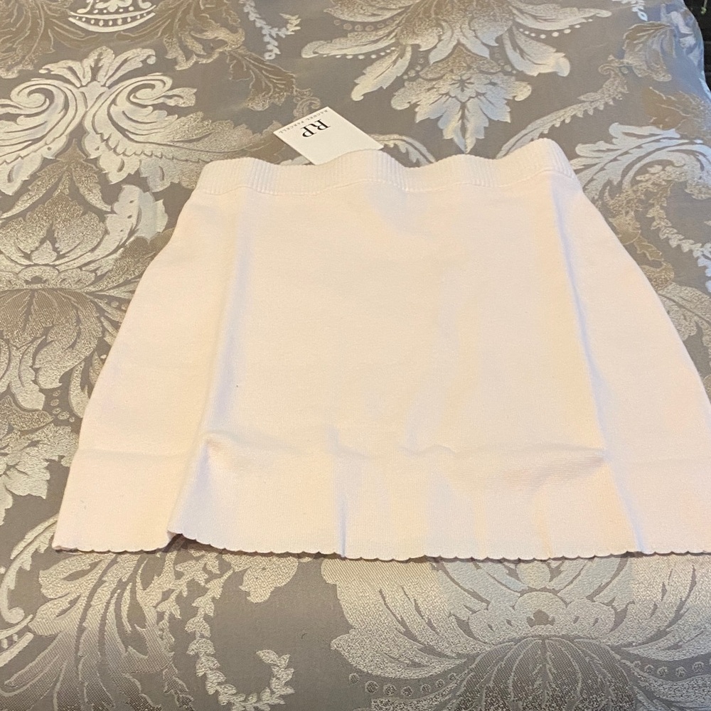 NWT Rachel Parcell Scallop Sweater Knit Mini Skirt